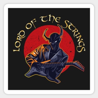 Lord Of The Strings - Demon Guitar Player - Heavy Metal Rock Guitarist Sticker